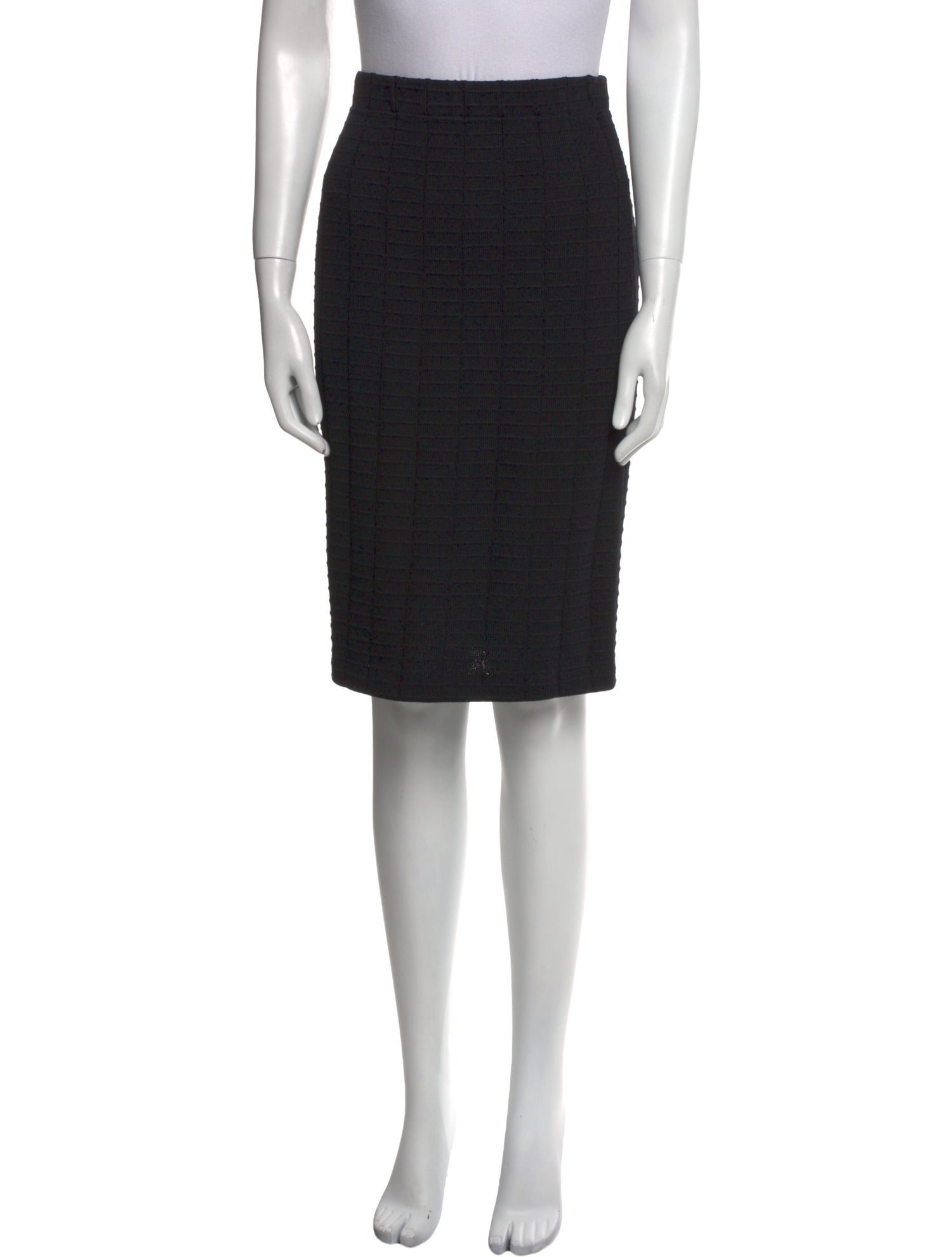 St. John Collection Pleated Accents Knee-Length Skirt