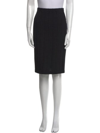 St. John Collection Pleated Accents Knee-Length Skirt