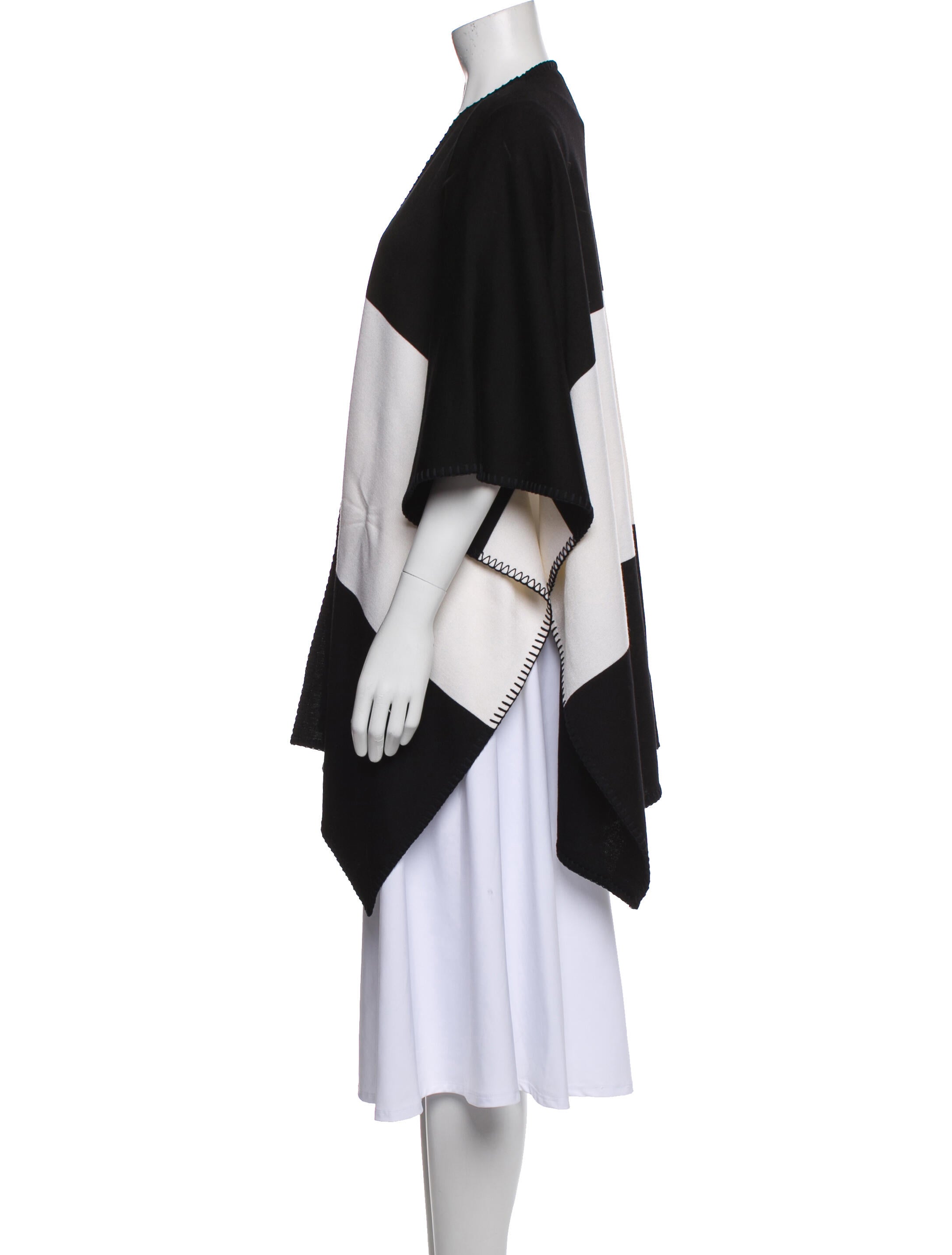 St. John Collection Wool Colorblock Pattern Shawl