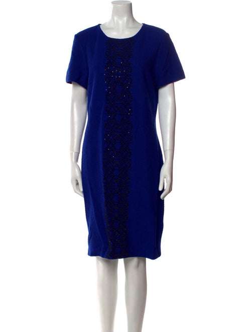 St. John Collection Scoop Neck Knee-Length Dress