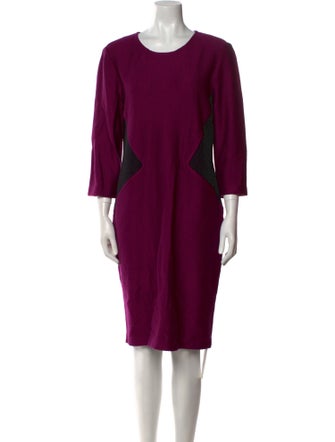 St. John Collection Crew Neck Knee-Length Dress