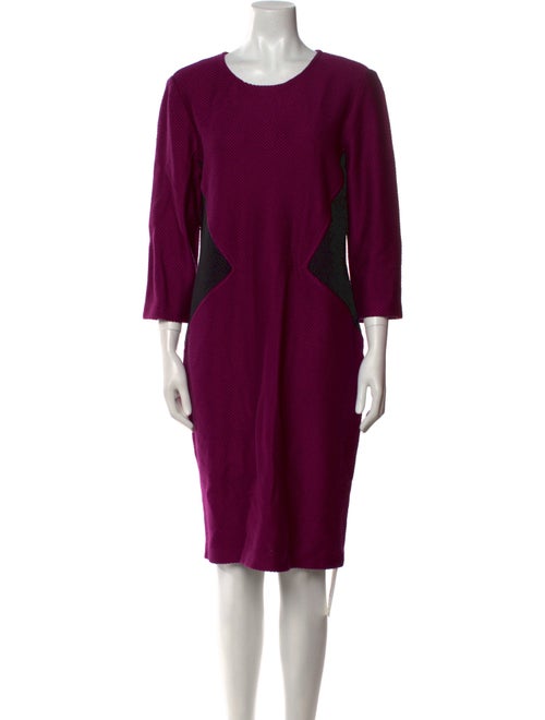 St. John Collection Crew Neck Knee-Length Dress