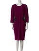 St. John Collection Crew Neck Knee-Length Dress
