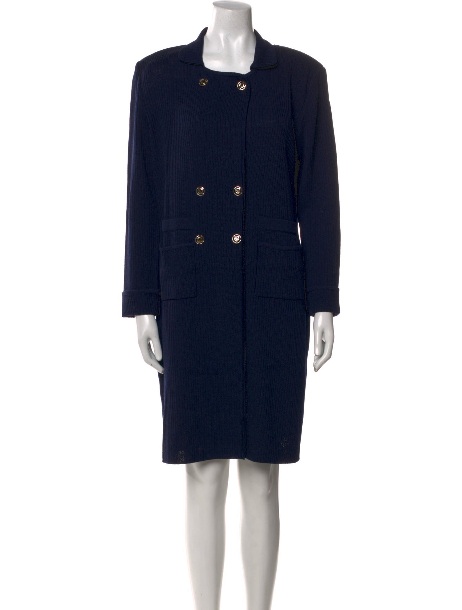 St. John Collection Mock Neck Knee-Length Dress