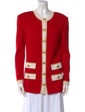 St. John Collection Printed Crew Neck Sweater