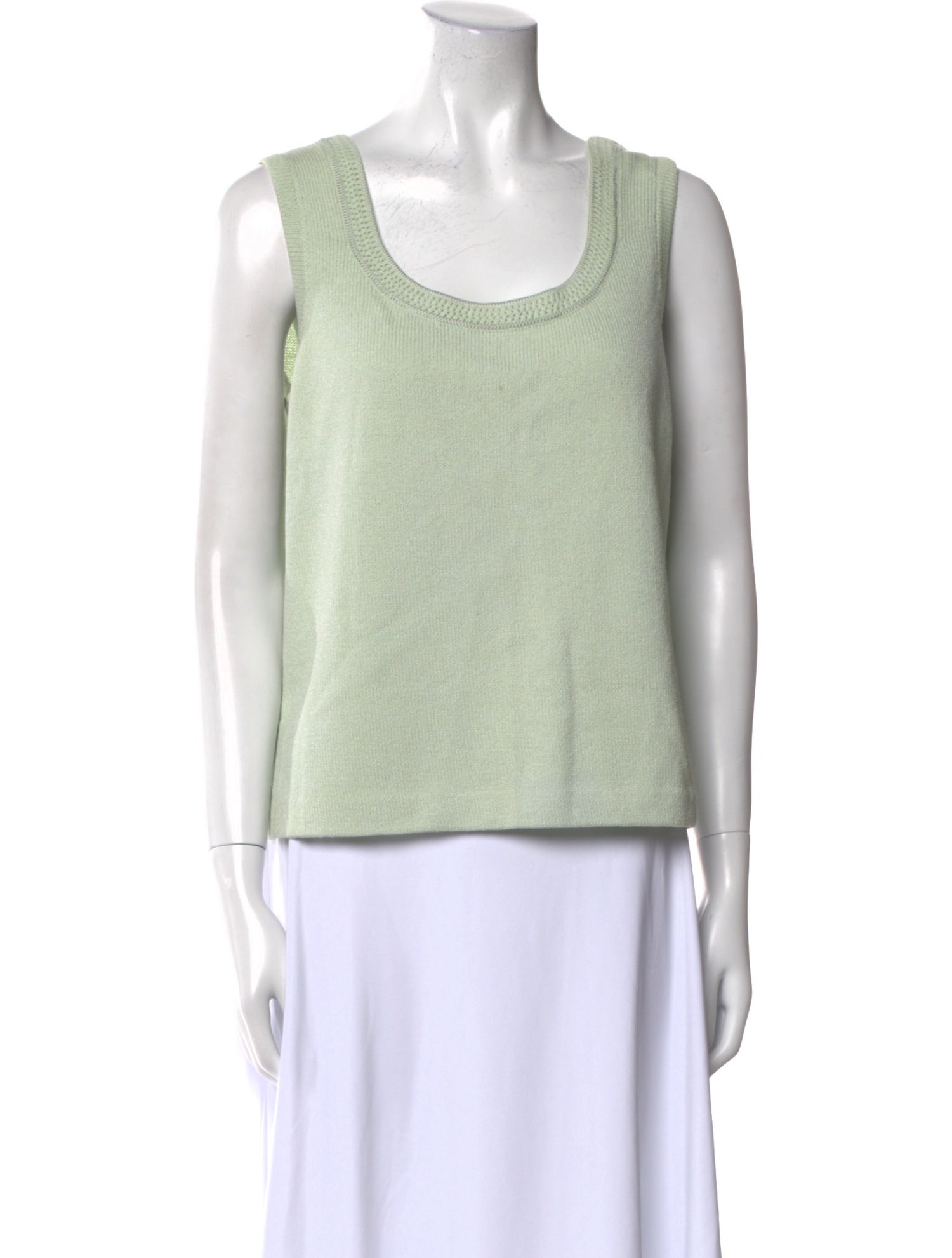 St. John Collection Wool Scoop Neck Top