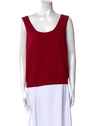 St. John Collection Wool Scoop Neck Top