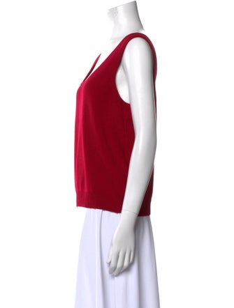 St. John Collection Wool Scoop Neck Top