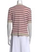 St. John Collection Striped V-Neck Top