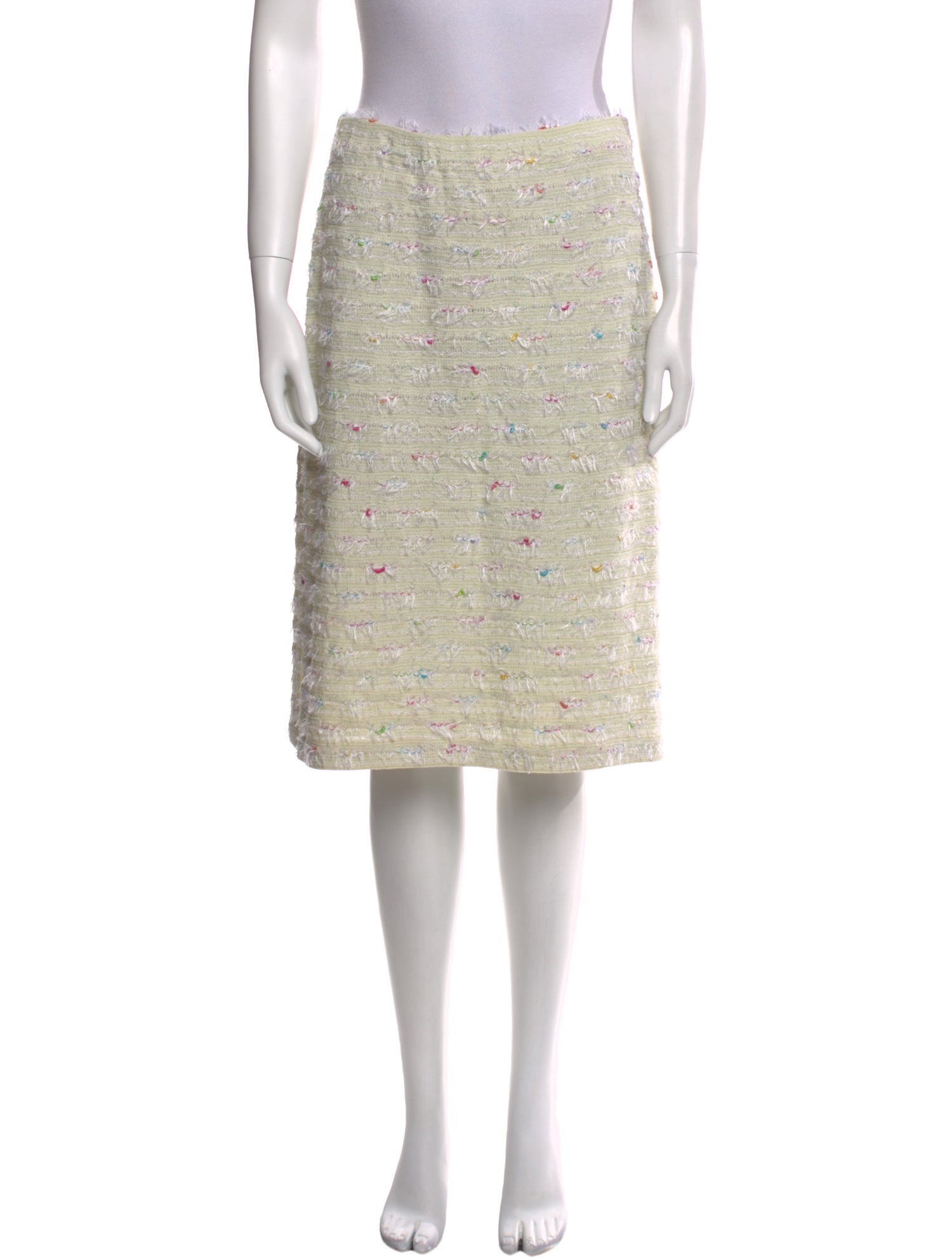 St. John Collection Tweed Pattern Knee-Length Skirt