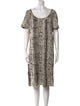 St. John Collection Animal Print Knee-Length Dress