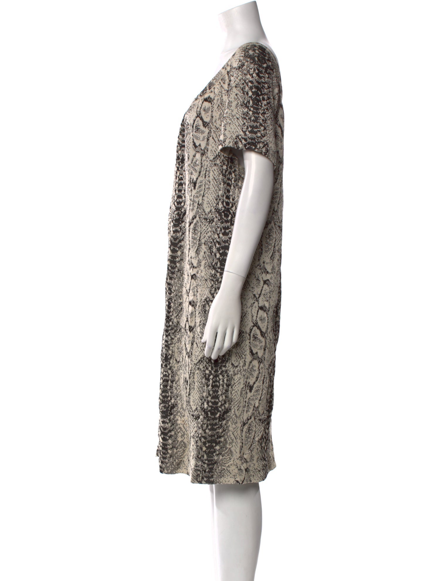 St. John Collection Animal Print Knee-Length Dress