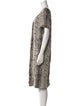 St. John Collection Animal Print Knee-Length Dress
