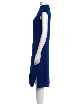 St. John Collection Mock Neck Knee-Length Dress