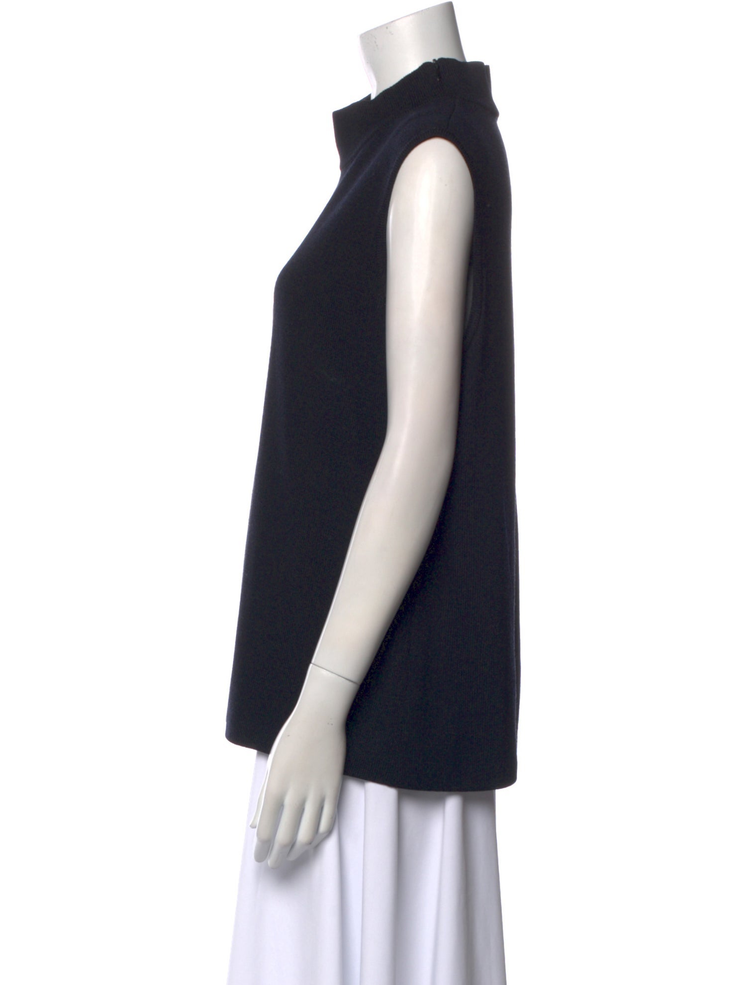 St. John Collection Wool Mock Neck Top