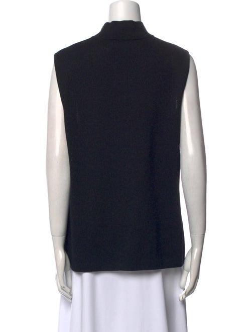 St. John Collection Wool Mock Neck Top