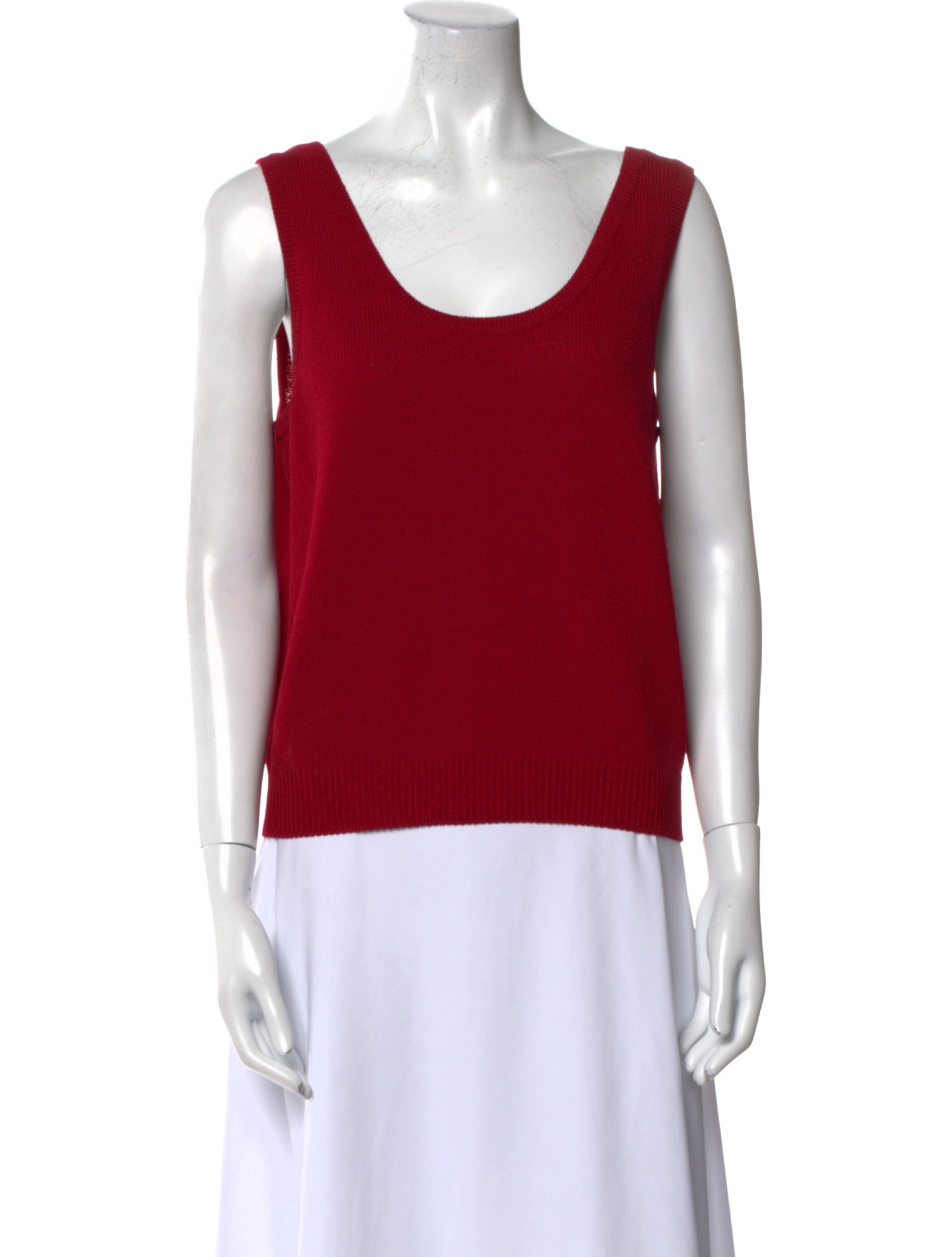 St. John Collection Wool Scoop Neck Top