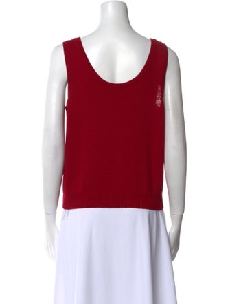 St. John Collection Wool Scoop Neck Top