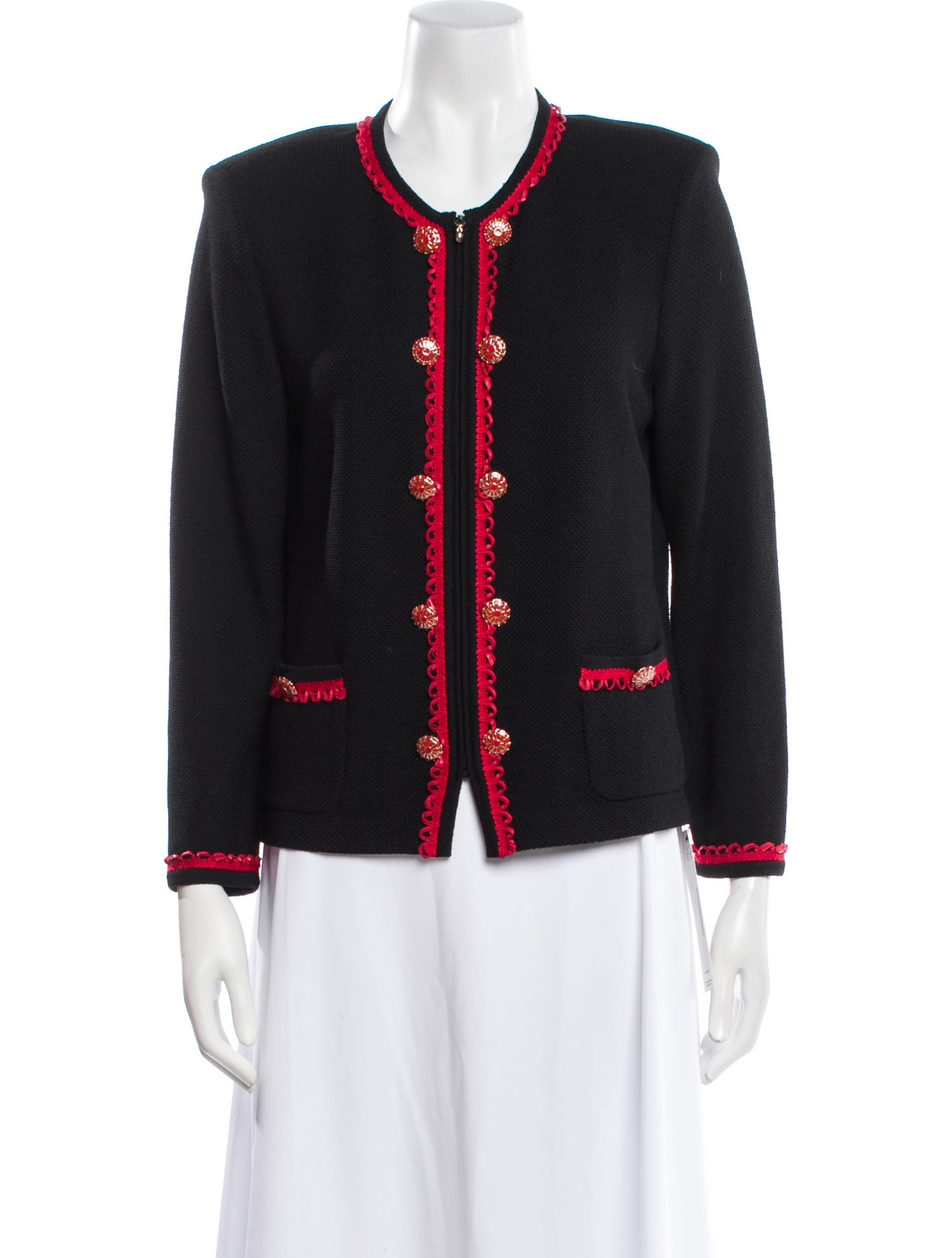 St. John Collection Colorblock Pattern Evening Jacket