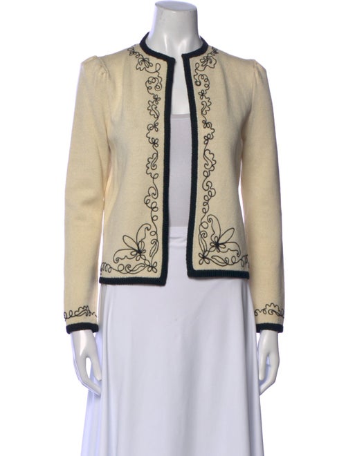 St. John Collection Wool Colorblock Pattern Sweater