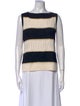 St. John Collection Striped Bateau Neckline Top