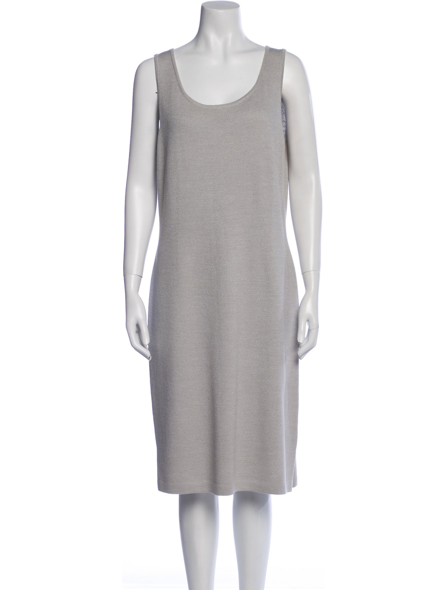 St. John Collection Scoop Neck Knee-Length Dress