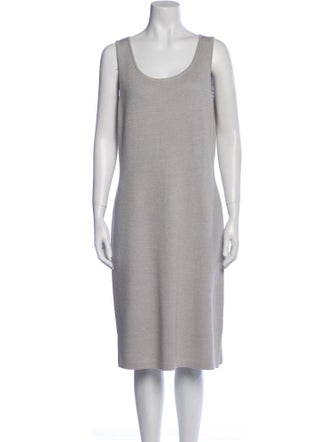 St. John Collection Scoop Neck Knee-Length Dress