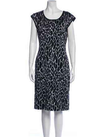 St. John Collection Printed Knee-Length Dress