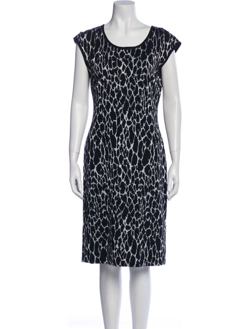 St. John Collection Printed Knee-Length Dress