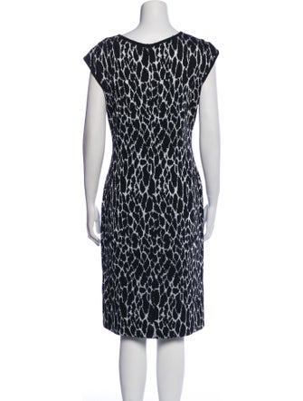 St. John Collection Printed Knee-Length Dress