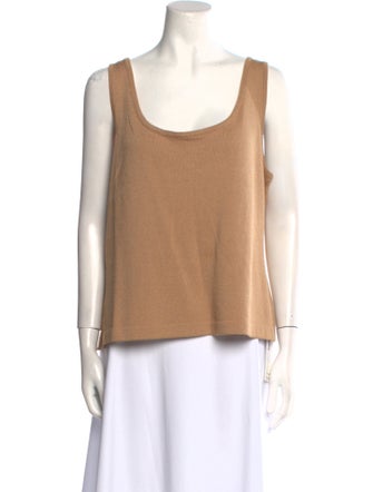 St. John Collection Wool Scoop Neck Top