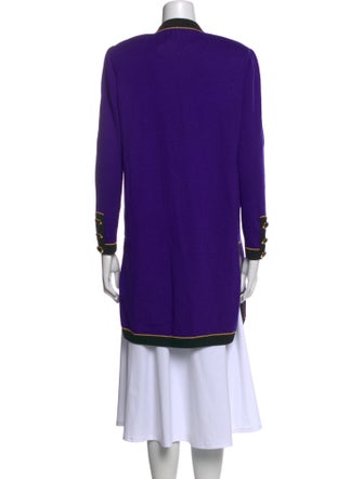 St. John Collection Wool Open Front Sweater