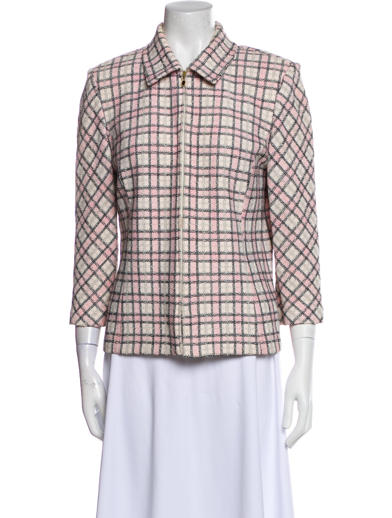 St. John Collection Plaid Print Jacket