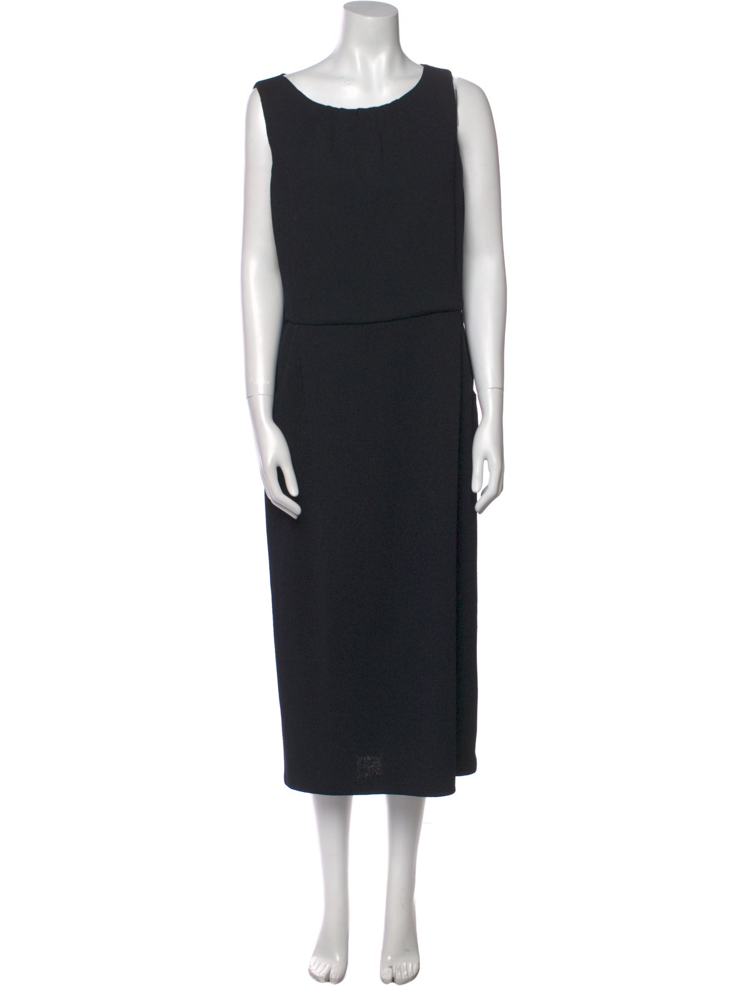 St. John Collection Scoop Neck Midi Length Dress