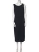St. John Collection Scoop Neck Midi Length Dress