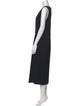 St. John Collection Scoop Neck Midi Length Dress