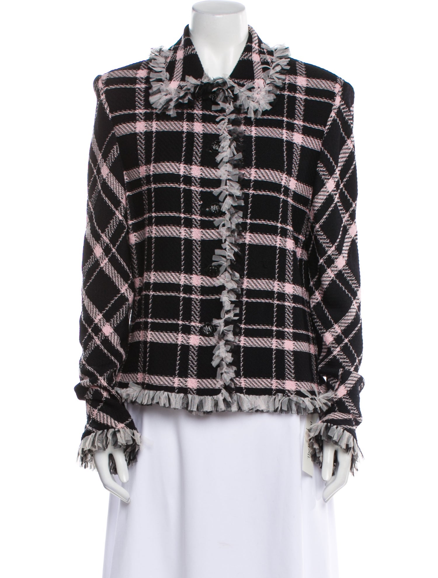 St. John Collection Plaid Print Blazer