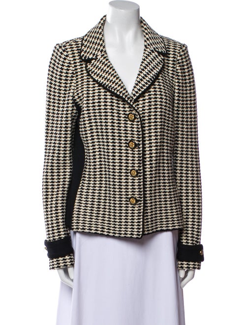 St. John Collection Wool Houndstooth Print Blazer
