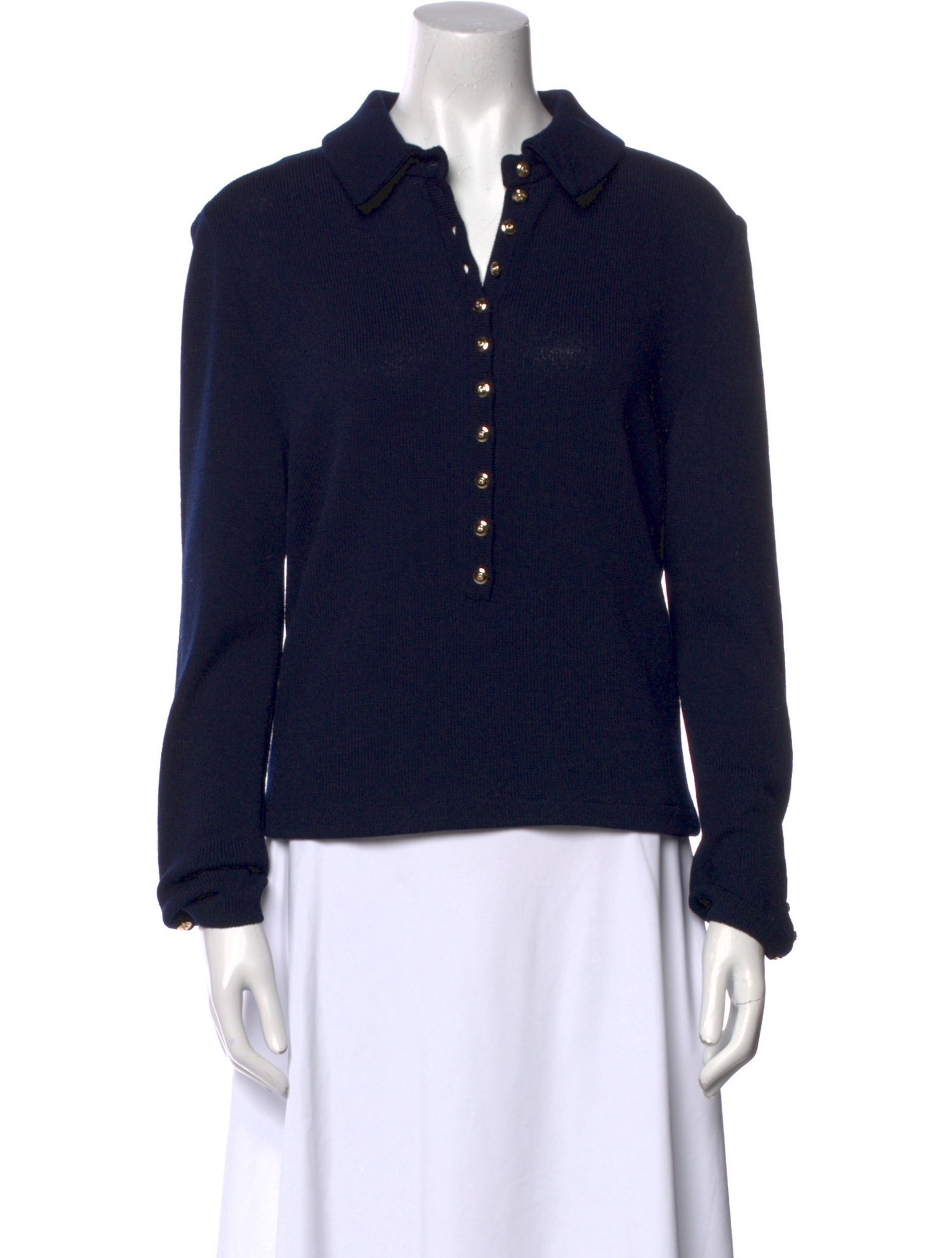 St. John Collection Wool Long Sleeve Sweatshirt