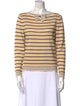 St. John Collection Wool Striped Top