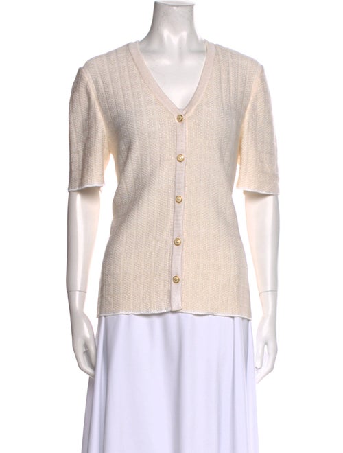 St. John Collection V-Neck Short Sleeve Polo