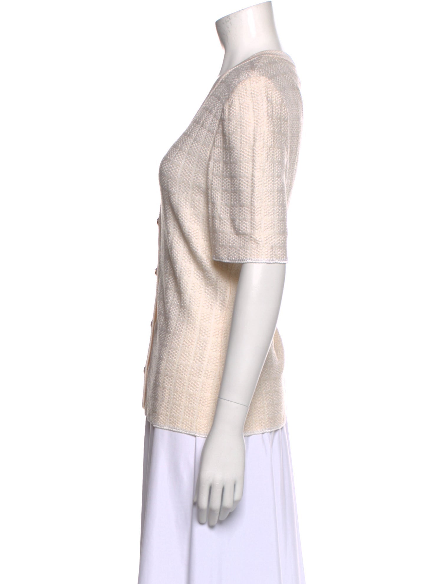 St. John Collection V-Neck Short Sleeve Polo