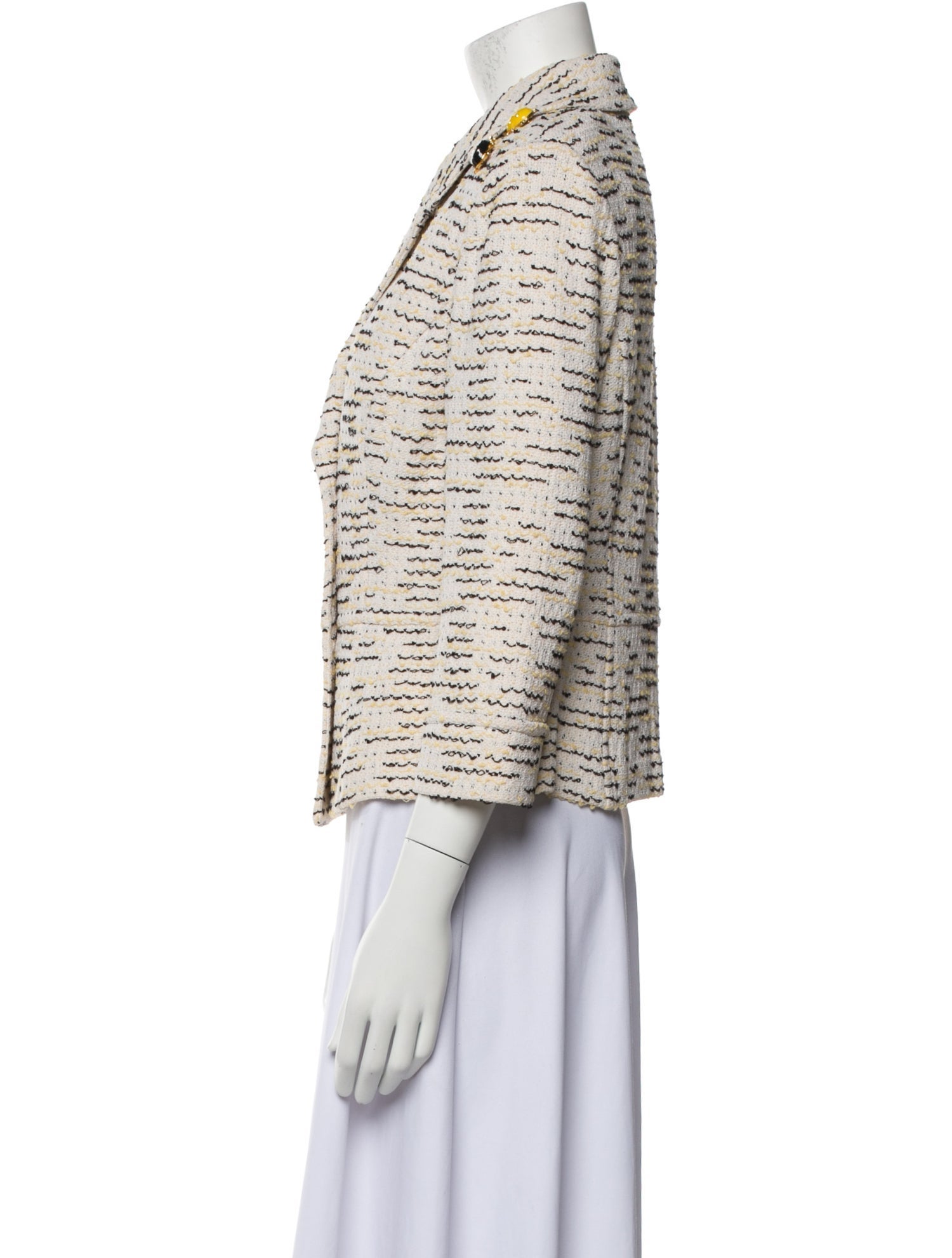 St. John Collection Wool Tweed Pattern Blazer