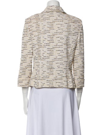 St. John Collection Wool Tweed Pattern Blazer