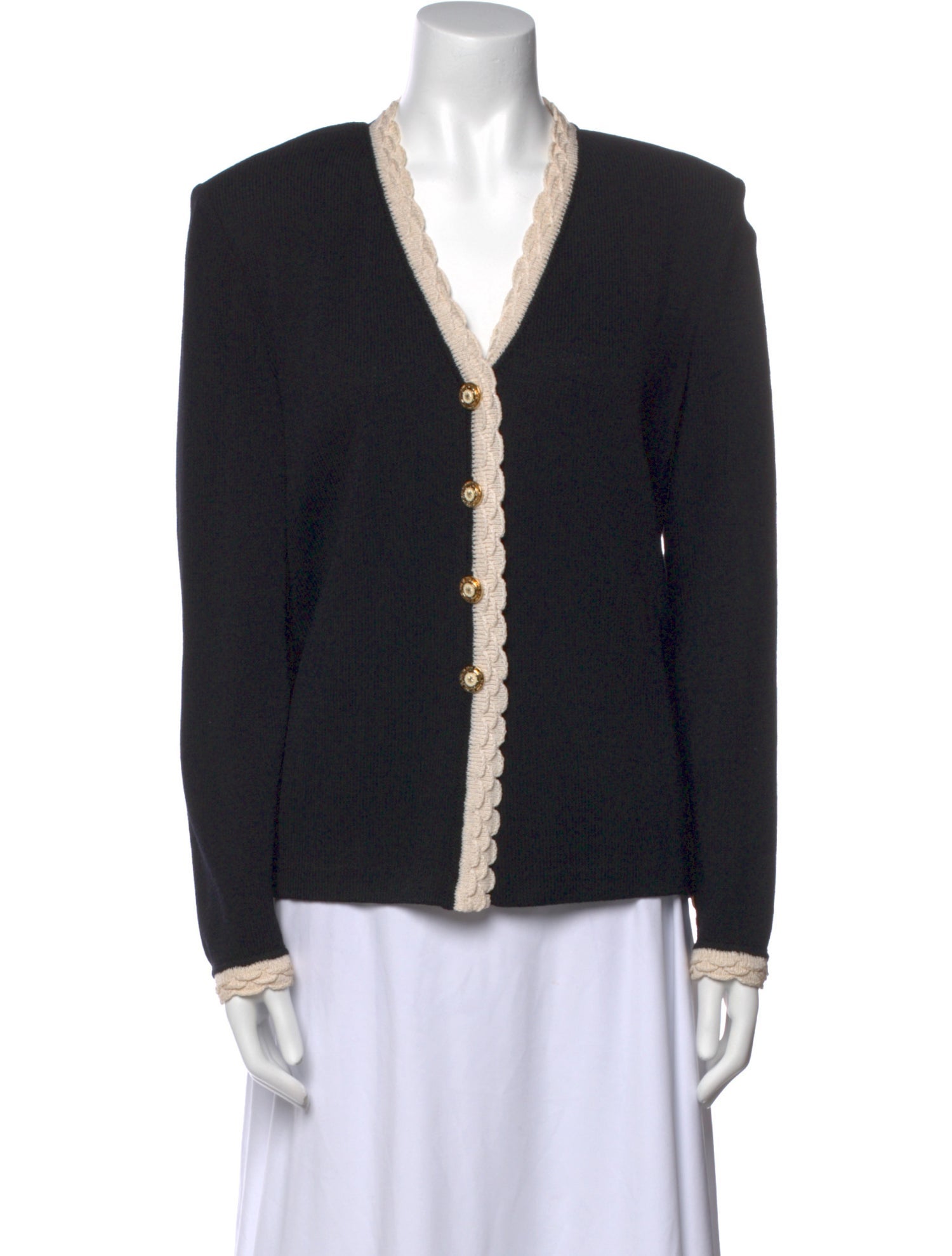 St. John Collection Wool V-Neck Sweater