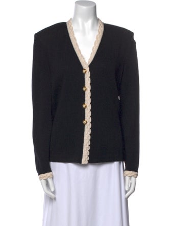 St. John Collection Wool V-Neck Sweater