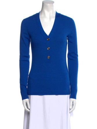 St. John Collection Wool V-Neck Sweater