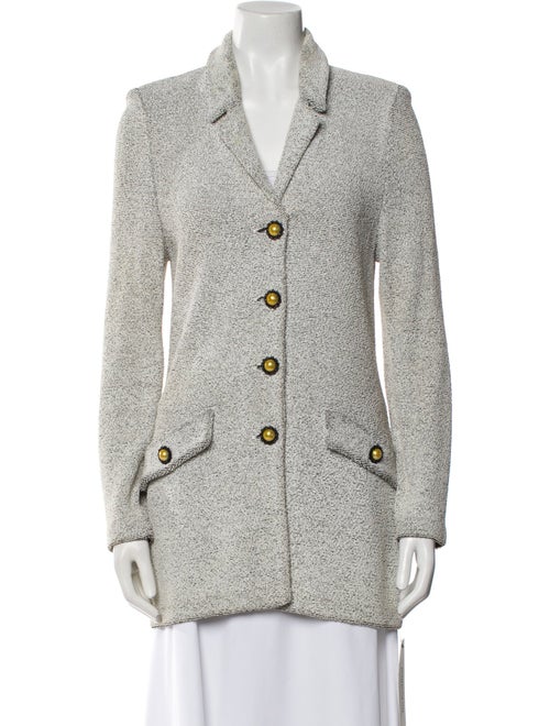 St. John Collection Wool Tweed Pattern Blazer