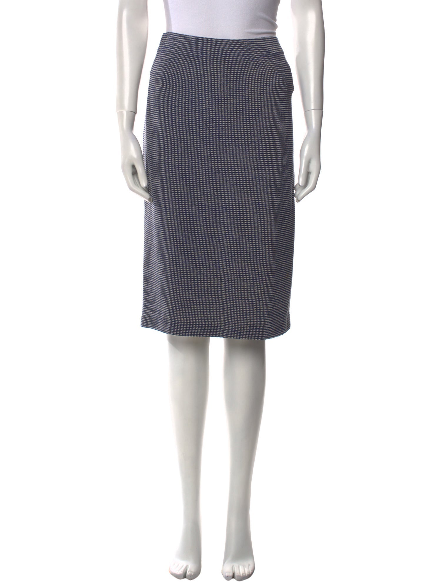 St. John Collection Plaid Print Knee-Length Skirt