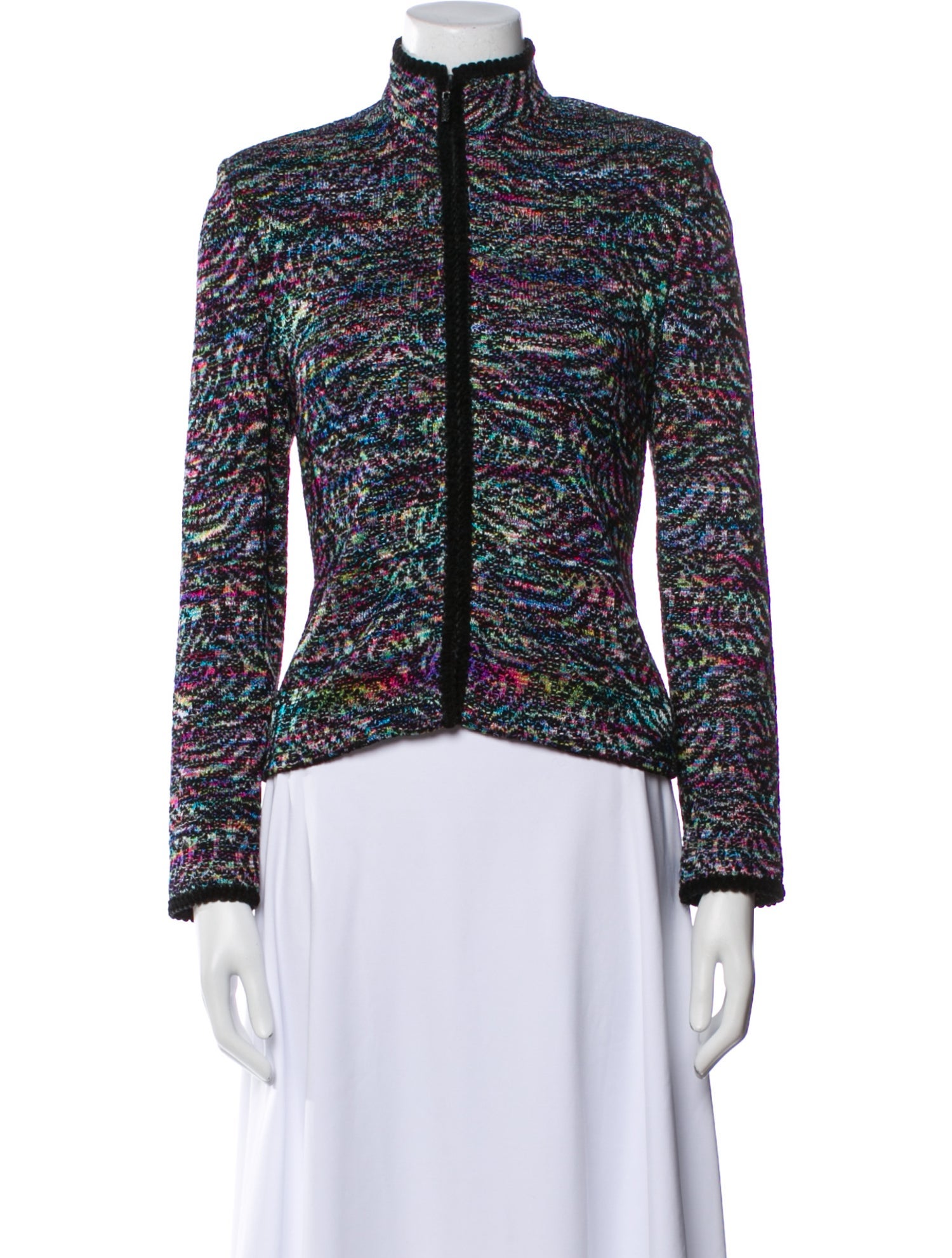 St. John Collection Wool Printed Evening Jacket